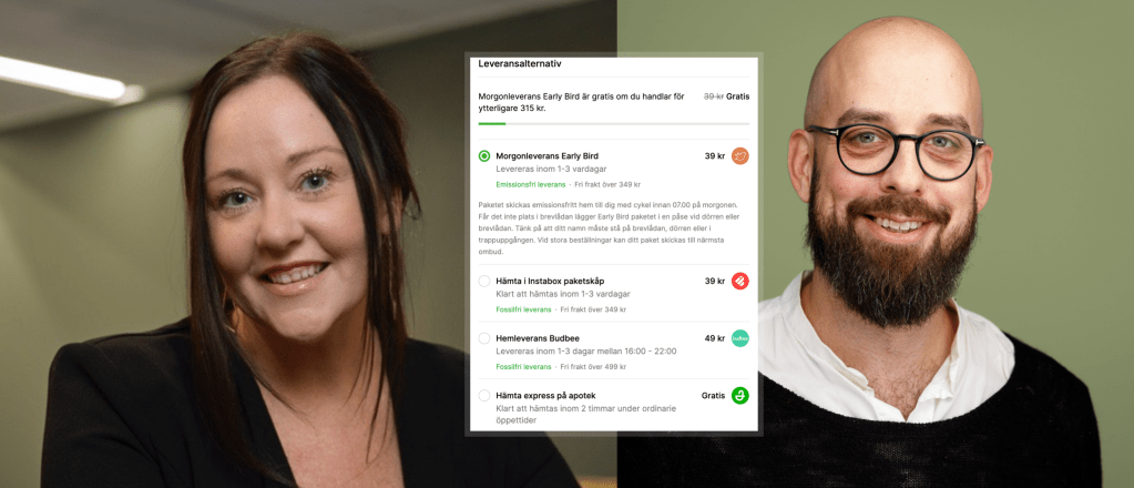 Lisette, COO Early Bird - Christoffer, Head of Logistics Operations Apoteket - Check-out